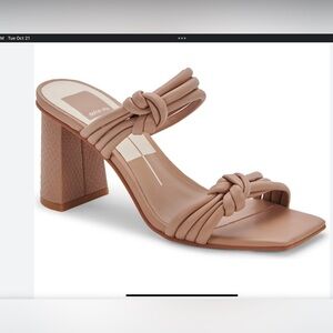 Dolce Vita, Tan Knotted straps with Block Heel, Size 8